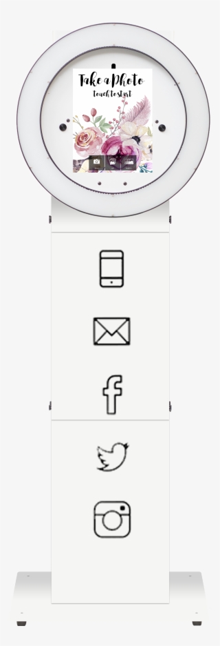 Social Booth White - Clock