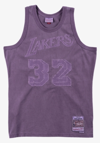 Los Angeles Lakers Magic Johnson Washed Out Swignman - Active Tank