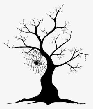 0, - Black Halloween Trees Png