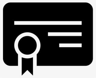 Certificate Black Paper Symbol Comments - Certificate Icon Black And White