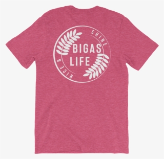 Rice & Shine™ Short Sleeve Unisex Heather Raspberry - Shirt