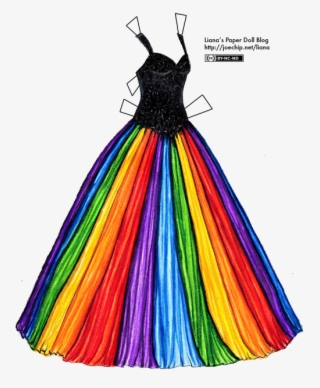 Liana's Paper Dolls - Rainbow Ballgown