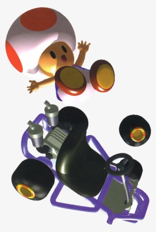 “luigi, Yoshi And Toad From Mario Kart - Mario Kart 64 Kart
