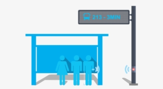 Bus Stop With Visually Impaired Passanger