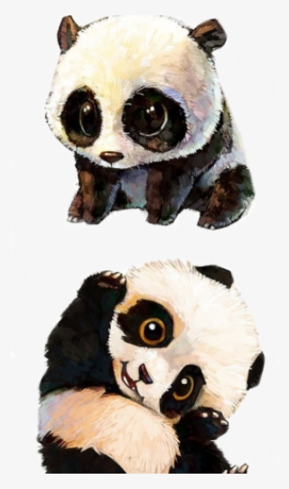Drawn Grape Panda - Cute Baby Panda Drawing