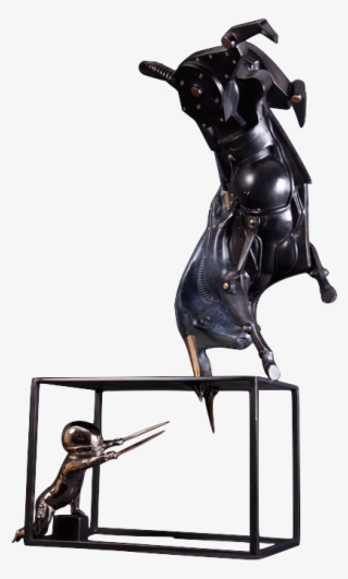 "flying Bull" - Bronze Sculpture