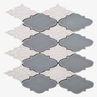 Unique Lantern Shape Grey And Ivory Glass Ceramic Mosaic - Unique Mosaic Tiles