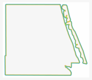 A Rainbow Outline Around A Map Of St