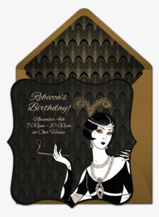 1920s Flapper Online Invitation - Illustration