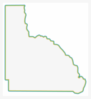 A Rainbow Outline Around A Map Of Lafayette