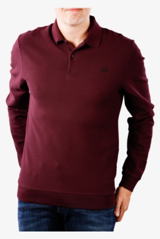 Fred Perry Honeycomb Texture Polo Deep Mahogany - Fred Perry Honeycomb Polo