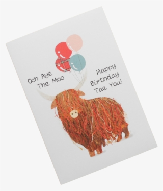 Birthday Open Coo Balloons - Highland Coo Birthday