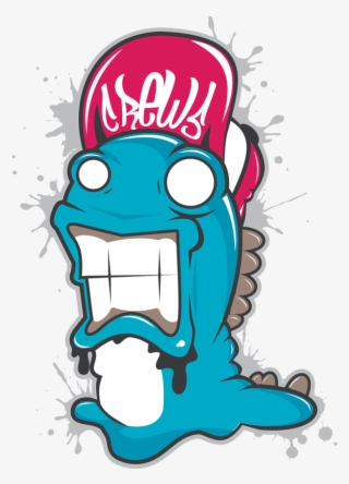 Monster Fish For Crew Five Apparel By Jason Arroyo - Monster Graffiti