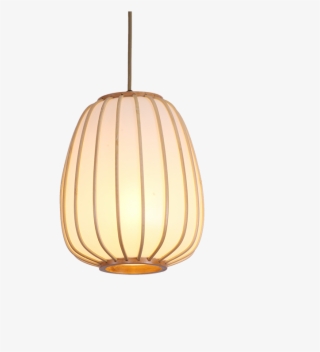 Bamboo Wicker Rattan Wave Shade Pendant Light Fixture - Paper Lantern