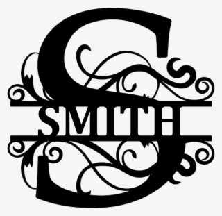 Split Letter Monogram S