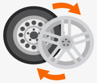 Car Tires Rotation - Illustration