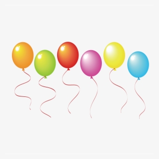 Party Greeting Card Clip Art Color Vector - Vector Balloons Png Free