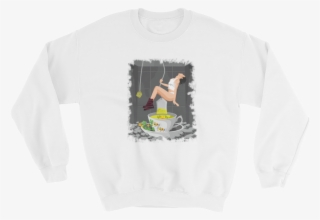 Miley Cyrus Sweatshirt Chamomile Tea Themed Hand Painted - Long-sleeved T-shirt