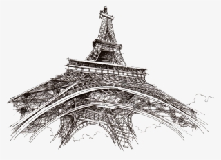 Eiffel Tower Champ De Sketch Transprent Png - 手繪 艾 菲 爾 鐵塔
