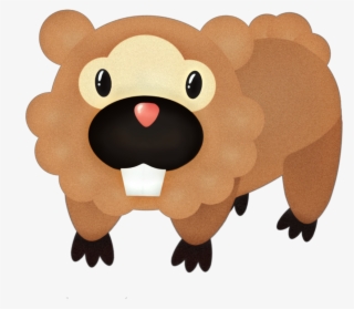 Bidoof Sticker - Cartoon