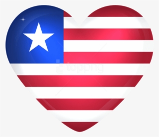 Free Png Download Liberia Large Heart Flag Clipart - Liberia Independence Day 2018