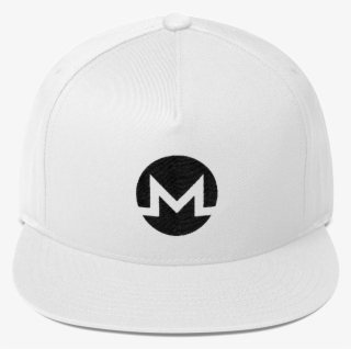 Monero / Xmr B Snapback Hat White Crypto & Proud - Baseball Cap