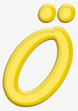 Banana Style Letter Ö - Circle