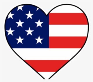 Tie Clipart American Flag - Heart Usa Png