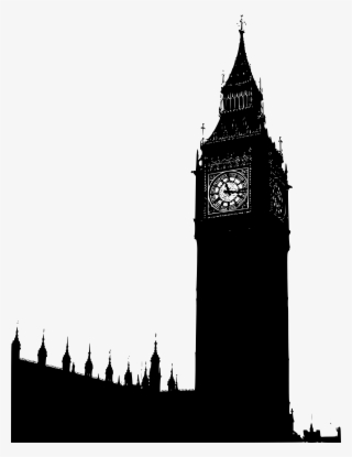 London Drawing Clock Tower - London Big Ben Silhouette