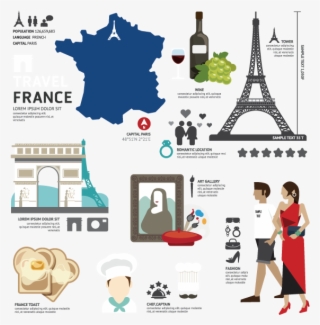 France Map Wine Eiffel Tower Triumphal Arch Chef Mona - Icon Travel To France