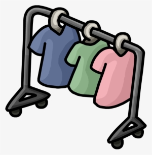Town Clothing Rack - Clothes Rack Clipart Png