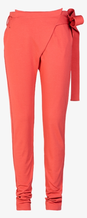 Justine Leconte Cranberry Red Jersey Wrap Pants Lc-10