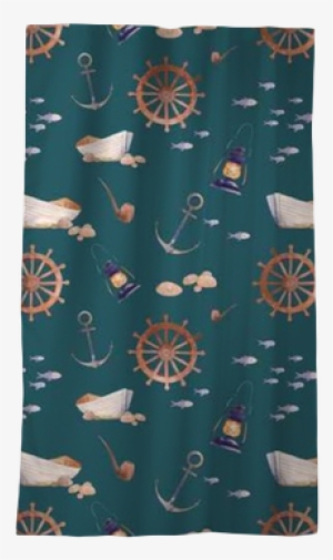 Watercolor Nautical Seamless Pattern - Watercolor Painting