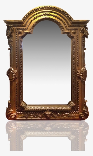 Gothic Revival Carved And Golden Gilded Mirror C - Gothic Revival Architecture