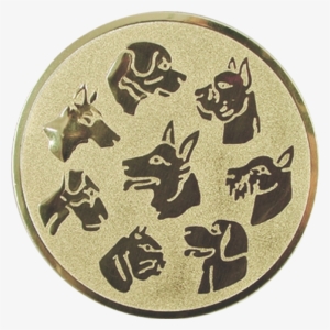 Silver Leaf Medal With 1" Dog Centre Disc 50mm (2")
