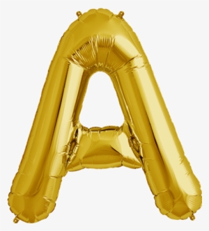34" Gold Letter A Foil Balloon - Gold Balloon Letters Png