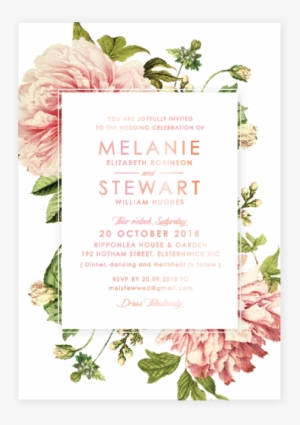 Blush Bouquet Invitation Rose Gold Foil - Stamperia Motiv-strohseide Beauty