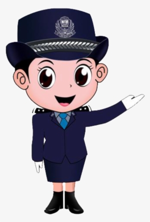 Cartoon Female Policewoman Pattern Element - Police Cute Cartoon