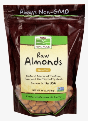 Almonds, Raw - Now Foods - Raw Almonds Unsalted - 16 Oz.