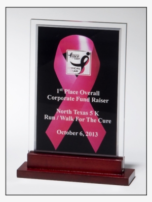 A6945 Breast Cancer Awareness Acrylic - Custom Breast Cancer Awareness Acrylic Award (4 7/8"x6