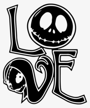 Nightmare Before Christmas - Jack And Sally Love Decal