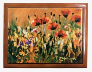 Wooden Keepsake Box - Poppy