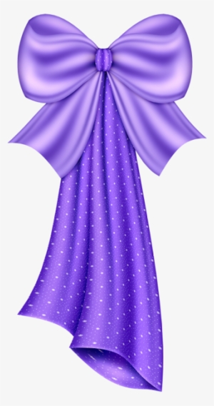 Purple Ribbon Bow Clip Art - Blue Bow Borders