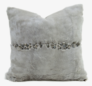 Silk And Rabbit Throw Pillow - Cushion
