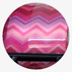 Chevron Print Ribbon- Pink/ Purple - Circle