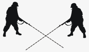 War, Cross, Silhouette, Fire, Weapons, Arms, Army, - Crossfire Clipart