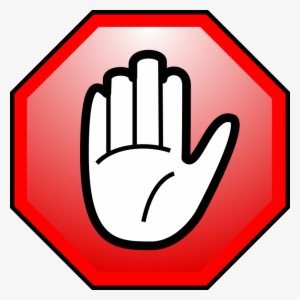 Stop Hand Nuvola Alternate - Stop Hand Clip Art