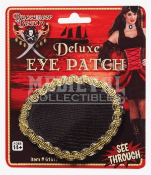 Buccaneer Beauty Deluxe Eye Patch - See Through Pirate Eye Patch Costume Accessory