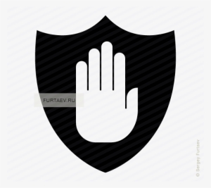 Vector Icon Of Stop Hand On Shield - Startup Company