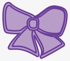 Hair Bow Purple Clip Art - Transparent Purple Bow Clipart
